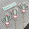 Kaktus Blumenpieker Stickdatei ITH Satinstick und Mehrfachbogen