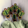 Kaktus Blumenpieker Stickdatei ITH Satinstick und Mehrfachbogen