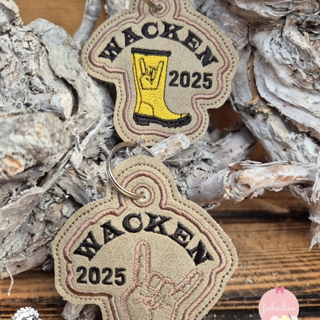 Ferberline Stickdatei ITH Anhänger Set Wacken 2025