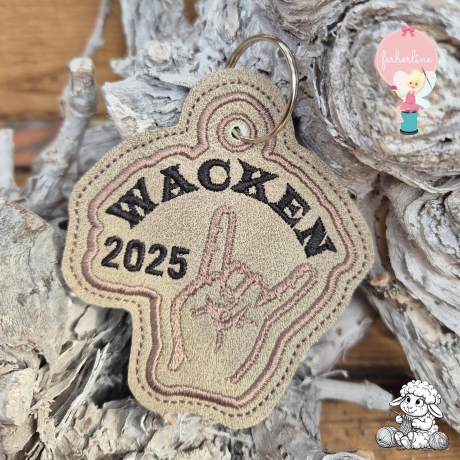 Ferberline Stickdatei ITH Anhänger Set Wacken 2025