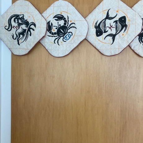 Fische Sternzeichen - Stickdatei bei Michis Textilatelier