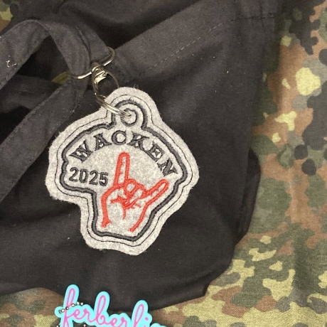 Ferberline Stickdatei ITH Anhänger Set Wacken 2025
