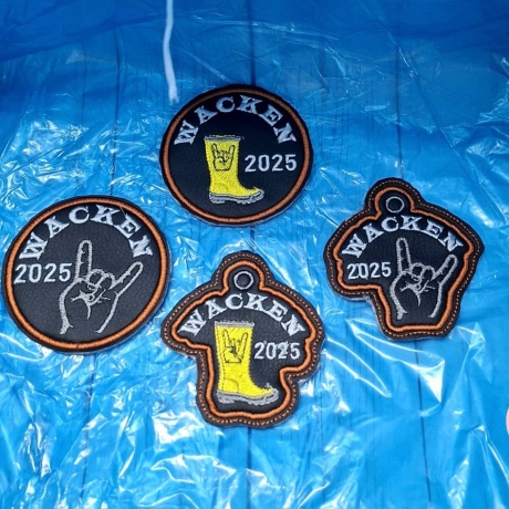 Ferberline Stickdatei ITH Anhänger Set Wacken 2025