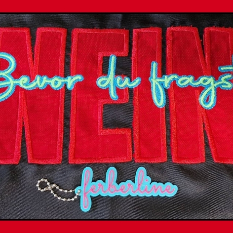 Ferberline Stickdatei Applikation NEIN ab 9x18