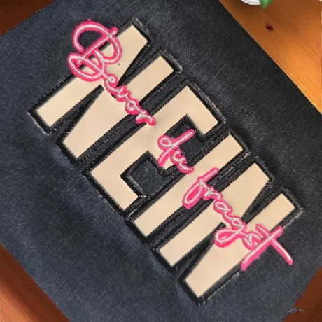 Ferberline Stickdatei Applikation NEIN ab 9x18