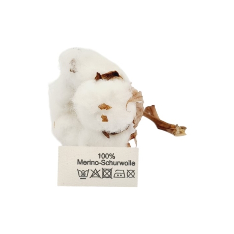 50 Textiletiketten 100% Merino-Schurwolle 