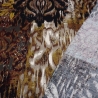 Stoff Viskose Jersey abstrak Blumen Blätter braun beige ocker sw