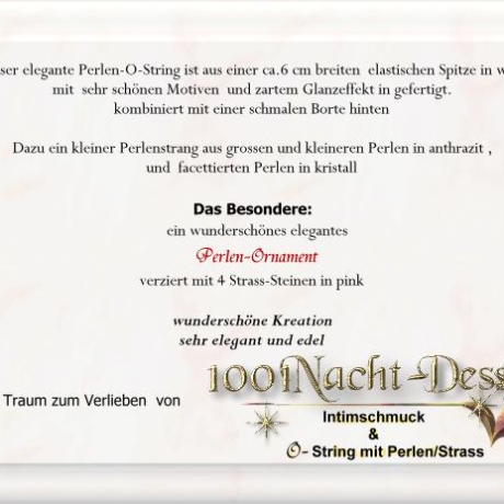 edler Perlenstring -> Luxus O-String Intimschmuck