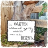 Holzschild-Shabby Garten