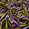 Stoff Viskose Jersey retro geometrische Muster lila flieder kiwi