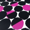 Stoff Viskose Jersey Kreise Punkte Design schwarz weiß pink