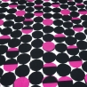 Stoff Viskose Jersey Kreise Punkte Design schwarz weiß pink