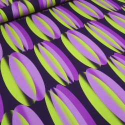 Stoff Viskose Jersey geometrische Muster flieder lila grün