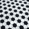 Stoff Baumwolle Popeline Fußball Design schwarz weiß Kinderstoff