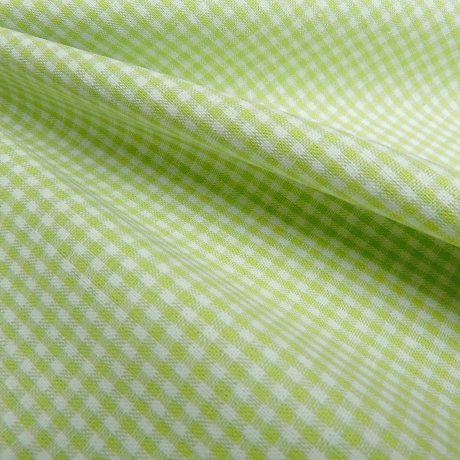 Stoff Baumwolle 2 mm Zefir Karo grün weiß kariert Kleiderstoff