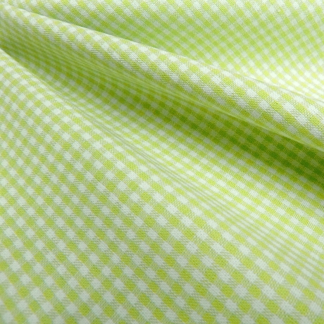 Stoff Baumwolle 2 mm Zefir Karo grün weiß kariert Kleiderstoff