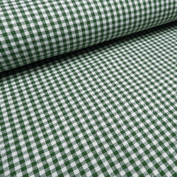 Stoff Baumwolle Zefir Karo 2 mm tanne dunkelgrün weiß kariert 