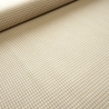 Stoff Baumwolle 2 mm Zefir Karo beige weiß kariert Kleiderstoff