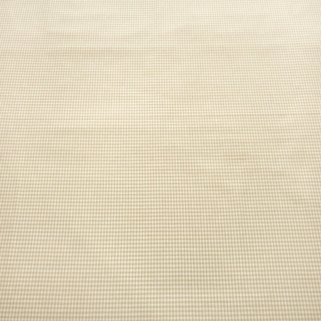 Stoff Baumwolle 2 mm Zefir Karo beige weiß kariert Kleiderstoff