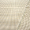Stoff Baumwolle 2 mm Zefir Karo beige weiß kariert Kleiderstoff