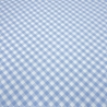 Stoff 100% Baumwolle Zefir Karo 1 cm hellblau weiß kariert
