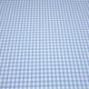 Stoff 100% Baumwolle Zefir Karo 1 cm hellblau weiß kariert