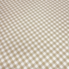 Stoff Baumwolle 1 cm Zefir Karo beige weiß kariert Kleiderstoff