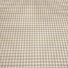 Stoff Baumwolle 1 cm Zefir Karo beige weiß kariert Kleiderstoff