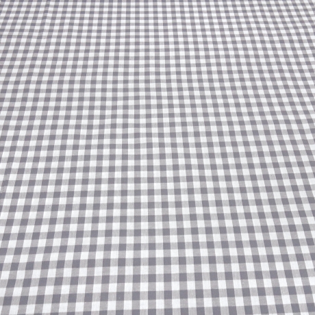 Stoff Baumwolle Zefir Karo 1 cm grau weiß kariert Kleiderstoff