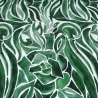 Stoff Baumwolle Jersey Floral geblümt Blumenmuster grün weiss