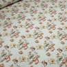 Stoff Baumwolle Jersey Waldtiere Design hellgrün braun gelb bunt