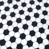 Stoff Baumwolle Jersey Fußball Soccer Design schwarz weiss