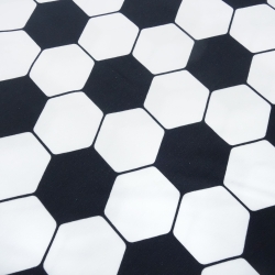 Stoff Baumwolle Jersey Fußball Soccer Design schwarz weiss