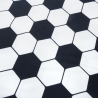 Stoff Baumwolle Jersey Fußball Soccer Design schwarz weiss