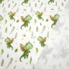 Stoff Baumwolle Jersey Little Dragon Drachen cremeweiß grün braun