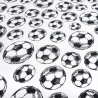 Stoff Baumwolle Jersey Fußball Soccer Bälle weiß schwarz