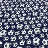 Stoff Baumwolle Jersey Fußball Fußbälle Bälle blau weiß schwarz