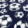 Stoff Baumwolle Jersey Fußball Fußbälle Bälle blau weiß schwarz