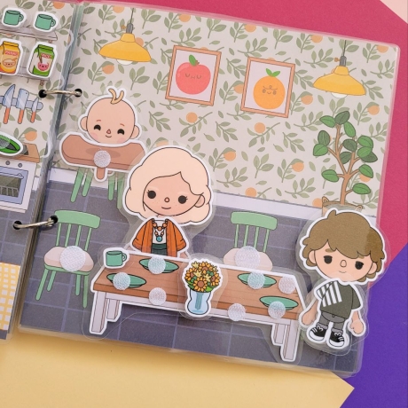 Toca Boca Familienhaus, Spielbuch, Handmade, Busybook, Spiel