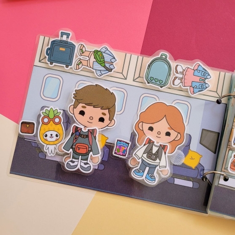 Toca Boca Life, Urlaub, Spielbuch, Handmade, Busybook, Spiel