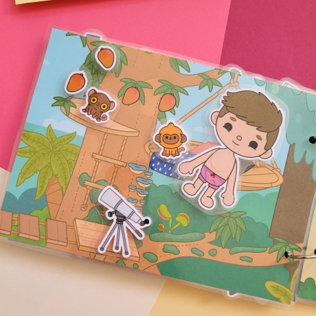 Toca Boca Life, Urlaub, Spielbuch, Handmade, Busybook, Spiel