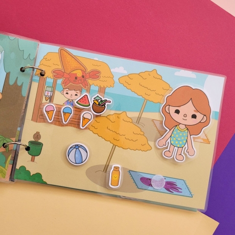 Toca Boca Life, Urlaub, Spielbuch, Handmade, Busybook, Spiel
