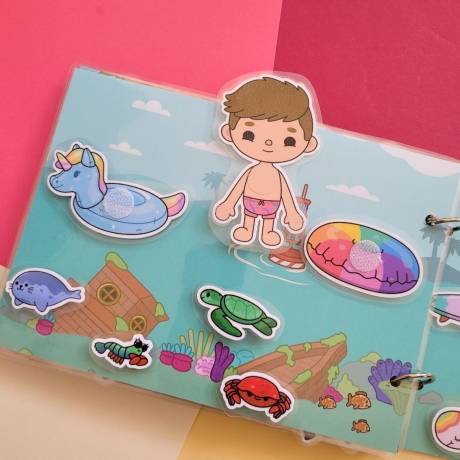 Toca Boca Life, Urlaub, Spielbuch, Handmade, Busybook, Spiel