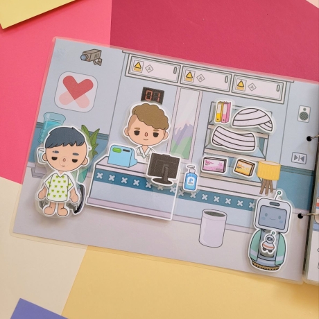 Toca Boca Krankenhaus, Spielbuch, Handmade, Busybook, Spiel