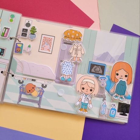 Toca Boca Krankenhaus, Spielbuch, Handmade, Busybook, Spiel