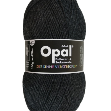 Opal 6-fädige Sockenwolle, Farbe 5303, anthrazit