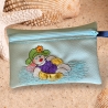 Badefrau mit Schwimmreifen Stickdatei mit Applikation
