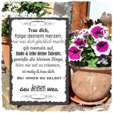 Holzschild-Shabby Trau dich