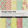Bastel-Papier -Grün/Purpel- 15x15 cm, 50 Blatt10 Motive 120g