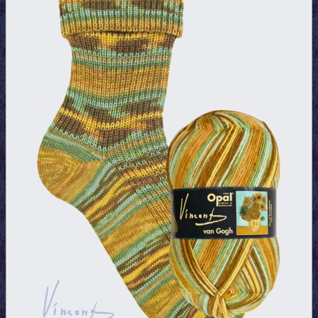 Opal Vincent van Gogh, 4-fädige Sockenwolle, Farbe 5432